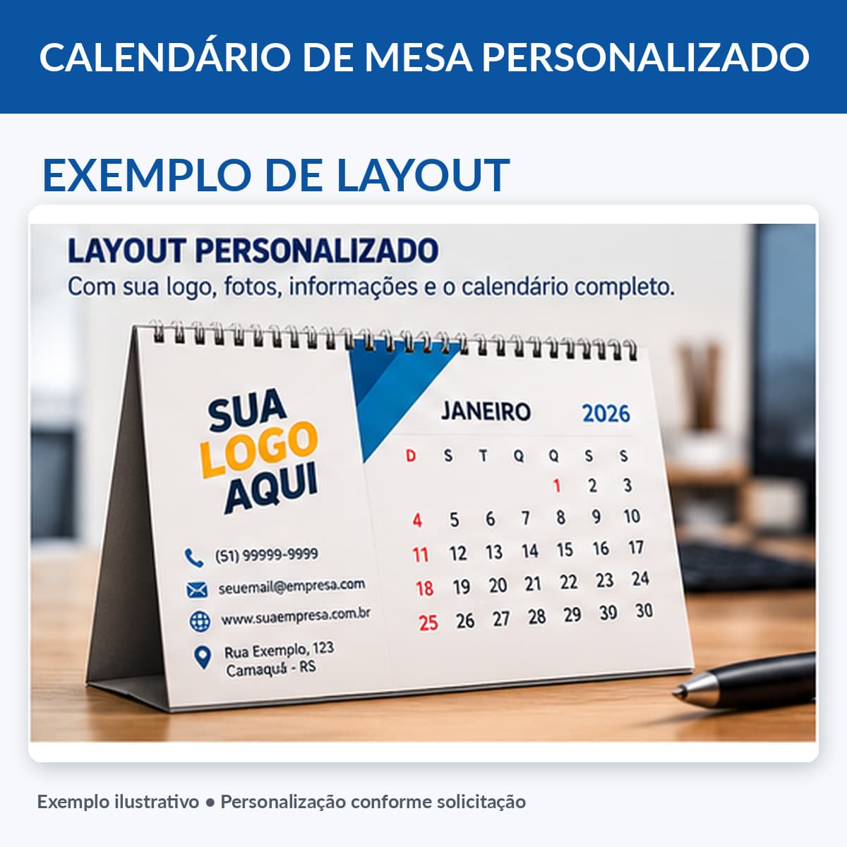 Calendário de mesa personalizado, miniatura 2
